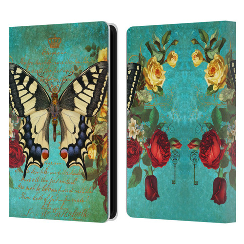 Jena DellaGrottaglia Insects Butterfly Garden Leather Book Wallet Case Cover For Amazon Kindle Paperwhite 5 (2021)