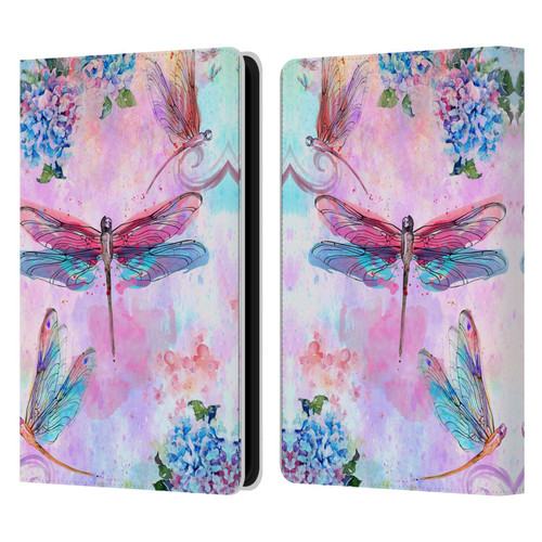 Jena DellaGrottaglia Insects Dragonflies Leather Book Wallet Case Cover For Amazon Kindle Paperwhite 5 (2021)