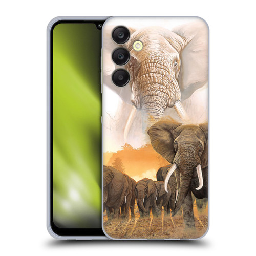 Graeme Stevenson Wildlife Elephants Soft Gel Case for Samsung Galaxy A25 5G