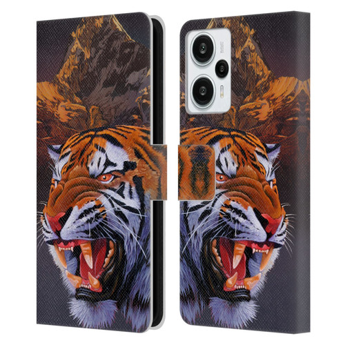 Graeme Stevenson Wildlife Tiger Leather Book Wallet Case Cover For Xiaomi Redmi Note 12T