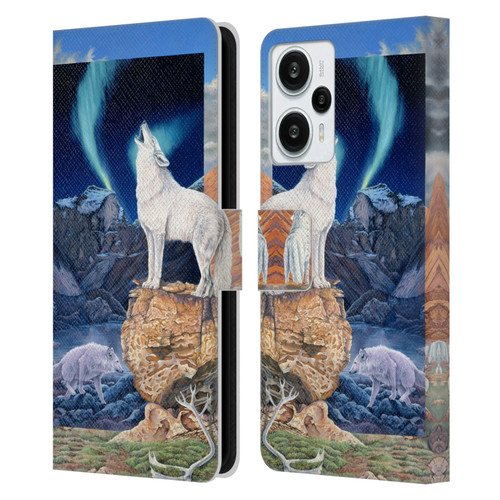 Graeme Stevenson Wildlife Wolves 3 Leather Book Wallet Case Cover For Xiaomi Redmi Note 12T