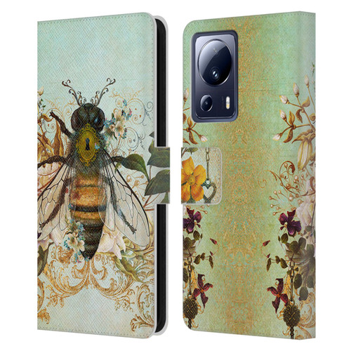 Jena DellaGrottaglia Insects Bee Garden Leather Book Wallet Case Cover For Xiaomi 13 Lite 5G