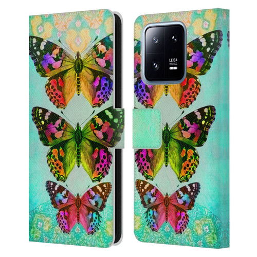 Jena DellaGrottaglia Insects Butterflies 2 Leather Book Wallet Case Cover For Xiaomi 13 Pro 5G