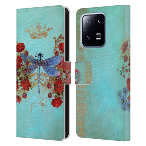 Jena DellaGrottaglia Insects Dragonfly Garden Leather Book Wallet Case Cover For Xiaomi 13 Pro 5G