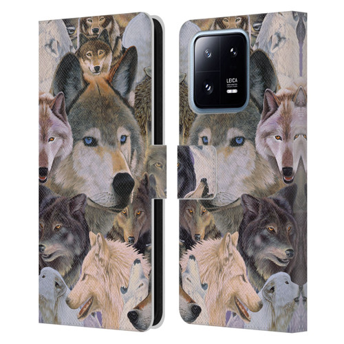 Graeme Stevenson Wildlife Wolves 1 Leather Book Wallet Case Cover For Xiaomi 13 Pro 5G