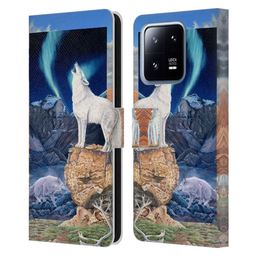 Graeme Stevenson Wildlife Wolves 3 Leather Book Wallet Case Cover For Xiaomi 13 Pro 5G