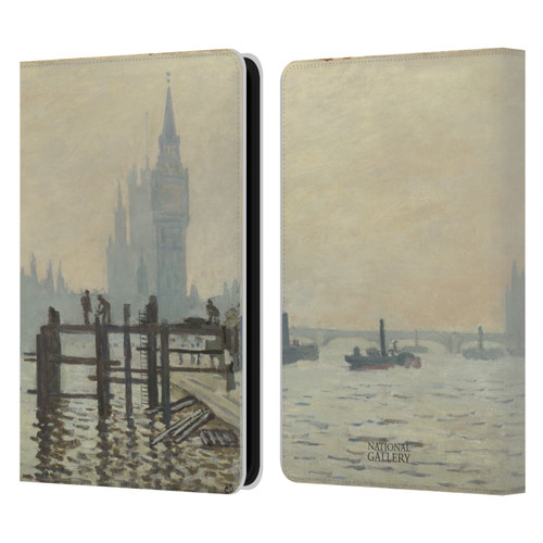 The National Gallery Art Monet Thames Leather Book Wallet Case Cover For Amazon Kindle 11th Gen 6in 2022