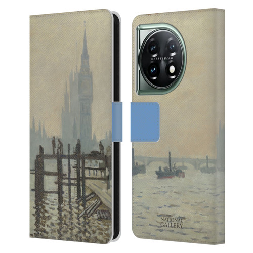 The National Gallery Art Monet Thames Leather Book Wallet Case Cover For OnePlus 11 5G
