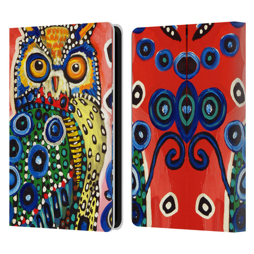 Mad Dog Art Gallery Animals Owl Leather Book Wallet Case Cover For Amazon Kindle Paperwhite 5 (2021)
