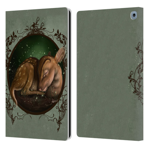 Ash Evans Animals Foundling Fawn Leather Book Wallet Case Cover For Amazon Fire HD 10 / Plus 2021
