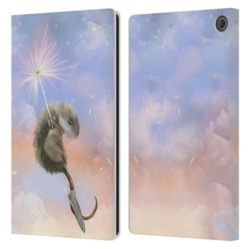 Ash Evans Animals Dandelion Mouse Leather Book Wallet Case Cover For Amazon Fire Max 11 2023