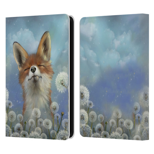 Ash Evans Animals Dandelion Fox Leather Book Wallet Case Cover For Amazon Kindle 11th Gen 6in 2022