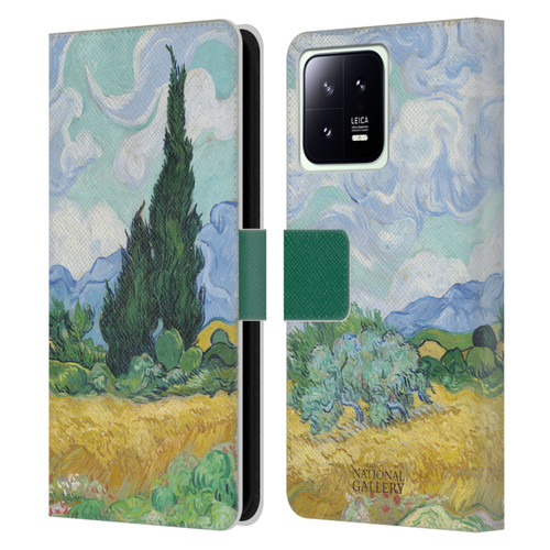 The National Gallery Art A Wheatfield With Cypresses Leather Book Wallet Case Cover For Xiaomi 13 5G