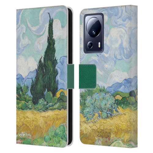 The National Gallery Art A Wheatfield With Cypresses Leather Book Wallet Case Cover For Xiaomi 13 Lite 5G