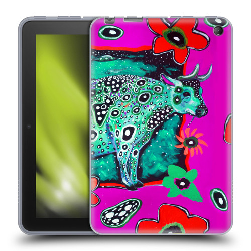 Mad Dog Art Gallery Animals Cosmic Cow Soft Gel Case for Amazon Fire 7 2022