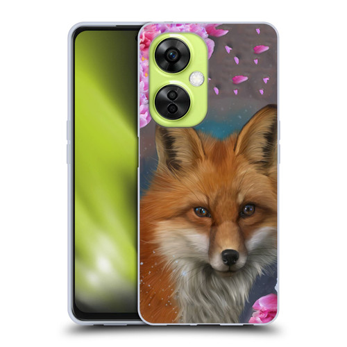 Ash Evans Animals Fox Peonies Soft Gel Case for OnePlus Nord CE 3 Lite 5G