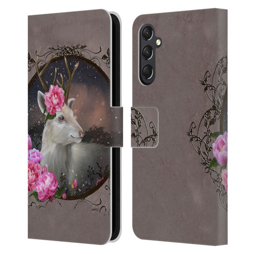 Ash Evans Animals White Deer Leather Book Wallet Case Cover For Samsung Galaxy A24 4G / M34 5G