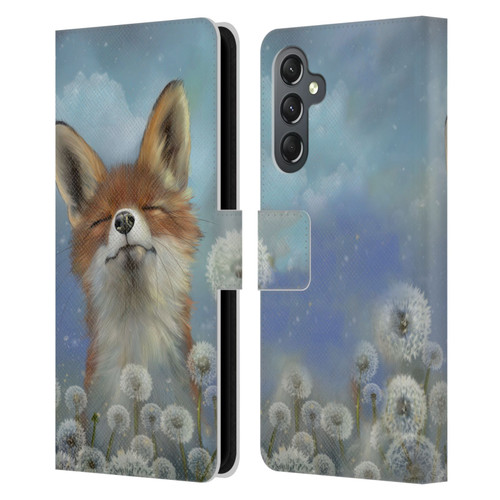 Ash Evans Animals Dandelion Fox Leather Book Wallet Case Cover For Samsung Galaxy A25 5G
