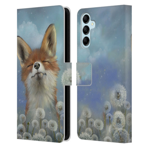 Ash Evans Animals Dandelion Fox Leather Book Wallet Case Cover For Samsung Galaxy M14 5G