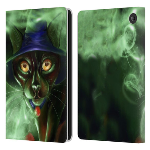 Ash Evans Black Cats Conjuring Magic Leather Book Wallet Case Cover For Amazon Fire 7 2022