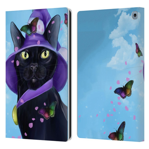 Ash Evans Black Cats Butterfly Sky Leather Book Wallet Case Cover For Amazon Fire HD 10 / Plus 2021
