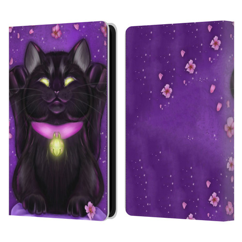 Ash Evans Black Cats Lucky Leather Book Wallet Case Cover For Amazon Kindle Paperwhite 5 (2021)