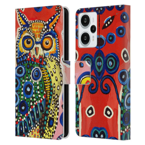Mad Dog Art Gallery Animals Owl Leather Book Wallet Case Cover For Xiaomi Redmi Note 12T