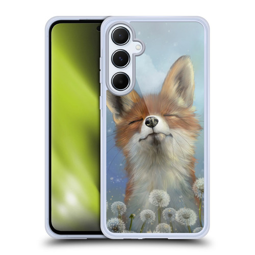Ash Evans Animals Dandelion Fox Soft Gel Case for Samsung Galaxy A55 5G