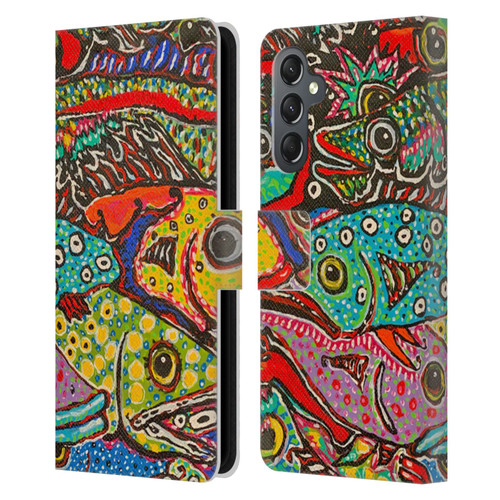 Mad Dog Art Gallery Assorted Designs Many Mad Fish Leather Book Wallet Case Cover For Samsung Galaxy A25 5G