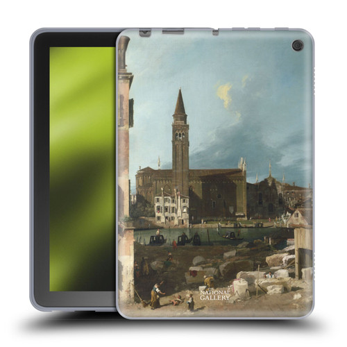 The National Gallery Nature The Stonemason's Yard Soft Gel Case for Amazon Fire HD 8/Fire HD 8 Plus 2020