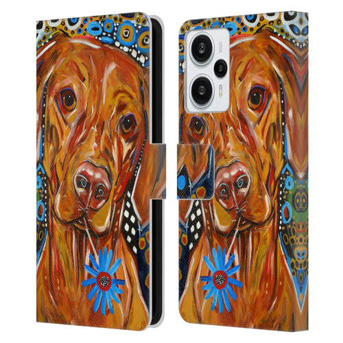 Mad Dog Art Gallery Dogs 2 Viszla Leather Book Wallet Case Cover For Xiaomi Redmi Note 12T