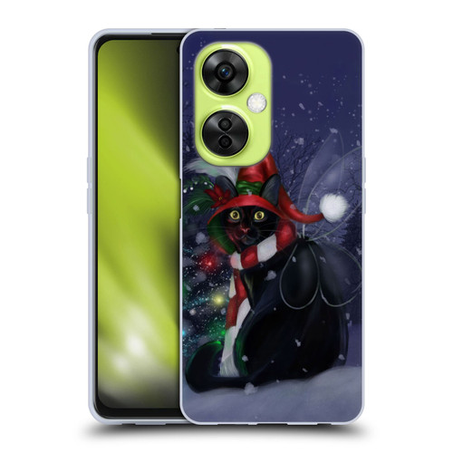Ash Evans Black Cats Yuletide Cheer Soft Gel Case for OnePlus Nord CE 3 Lite 5G