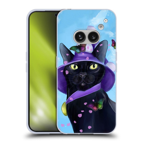 Ash Evans Black Cats Butterfly Sky Soft Gel Case for Nothing Phone (2a)