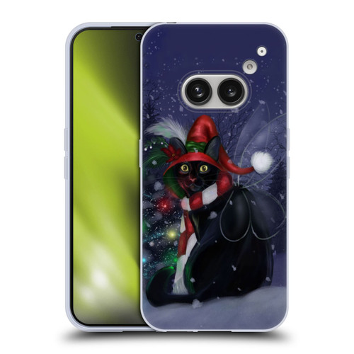 Ash Evans Black Cats Yuletide Cheer Soft Gel Case for Nothing Phone (2a)