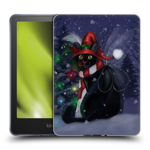 Ash Evans Black Cats Yuletide Cheer Soft Gel Case for Amazon Kindle Paperwhite 5 (2021)