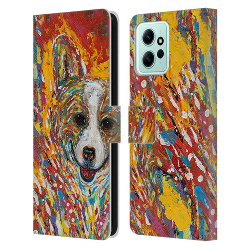 Mad Dog Art Gallery Dog 5 Corgi Leather Book Wallet Case Cover For Xiaomi Redmi 12