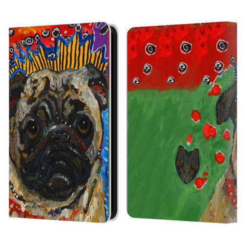 Mad Dog Art Gallery Dogs Pug Leather Book Wallet Case Cover For Amazon Kindle 11th Gen 6in 2022