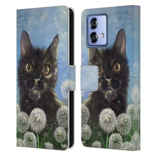 Ash Evans Black Cats 2 Golden Afternoon Leather Book Wallet Case Cover For Motorola Moto G84 5G