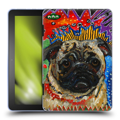 Mad Dog Art Gallery Dogs Pug Soft Gel Case for Amazon Fire HD 8/Fire HD 8 Plus 2020
