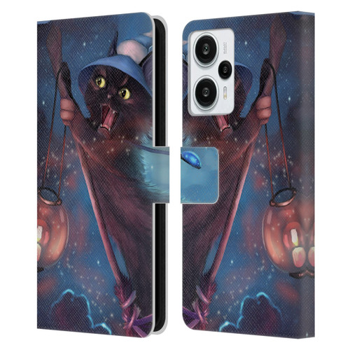 Ash Evans Black Cats 2 Magical Leather Book Wallet Case Cover For Xiaomi Redmi Note 12T