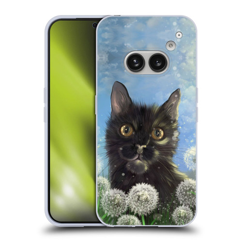 Ash Evans Black Cats 2 Dandelions Soft Gel Case for Nothing Phone (2a)