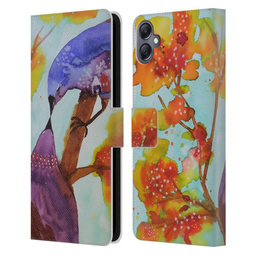 Sylvie Demers Birds 3 Kissing Leather Book Wallet Case Cover For Samsung Galaxy A05