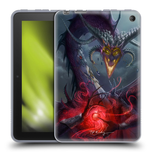 Piya Wannachaiwong Black Dragons Enchanted Soft Gel Case for Amazon Fire 7 2022