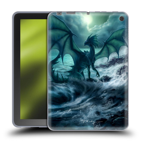 Piya Wannachaiwong Black Dragons Dark Waves Soft Gel Case for Amazon Fire HD 8/Fire HD 8 Plus 2020