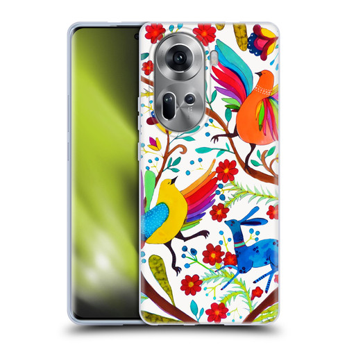 Sylvie Demers Floral Rainbow Wings Soft Gel Case for OPPO Reno11