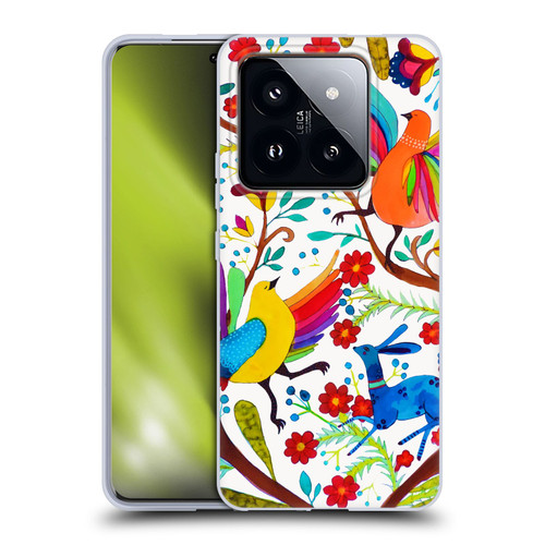 Sylvie Demers Floral Rainbow Wings Soft Gel Case for Xiaomi 14 Pro