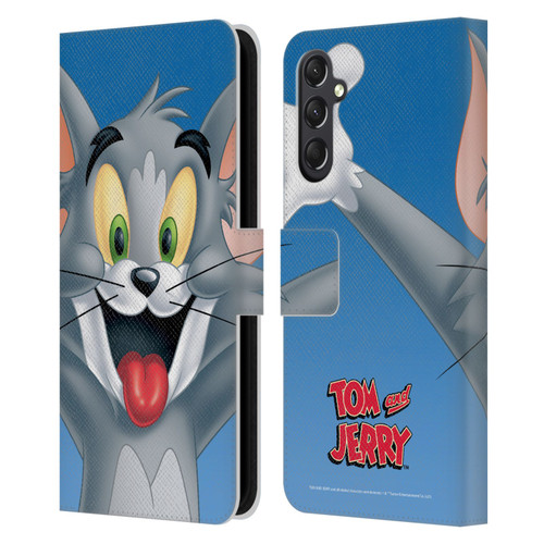 Tom and Jerry Full Face Tom Leather Book Wallet Case Cover For Samsung Galaxy A24 4G / M34 5G