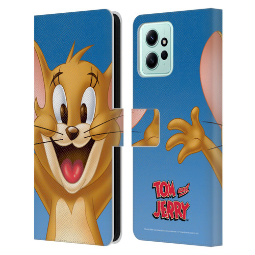 Tom and Jerry Full Face Jerry Leather Book Wallet Case Cover For Xiaomi Redmi 12