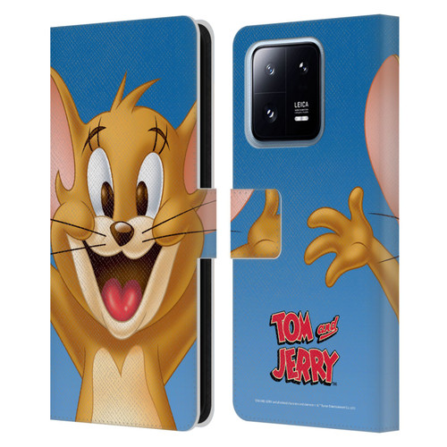 Tom and Jerry Full Face Jerry Leather Book Wallet Case Cover For Xiaomi 13 Pro 5G