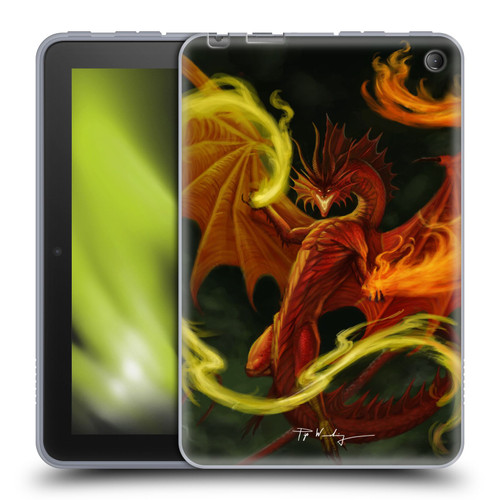 Piya Wannachaiwong Dragons Of Fire Magical Soft Gel Case for Amazon Fire 7 2022